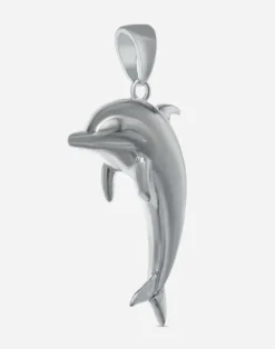 Anhänger Delfin, Silber und Gold