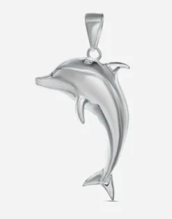 Anhänger Delfin, Silber und Gold