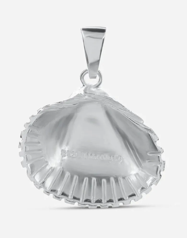 Anhänger Herzmuschel, mittlere Größe, Silber und Gold