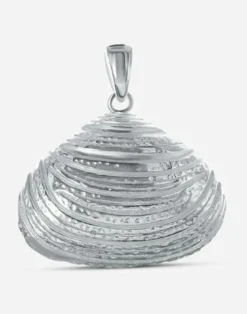 Anhänger Klaffmuschel, Silber und Gold