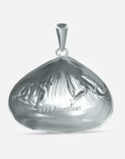 Anhänger Klaffmuschel, Silber und Gold
