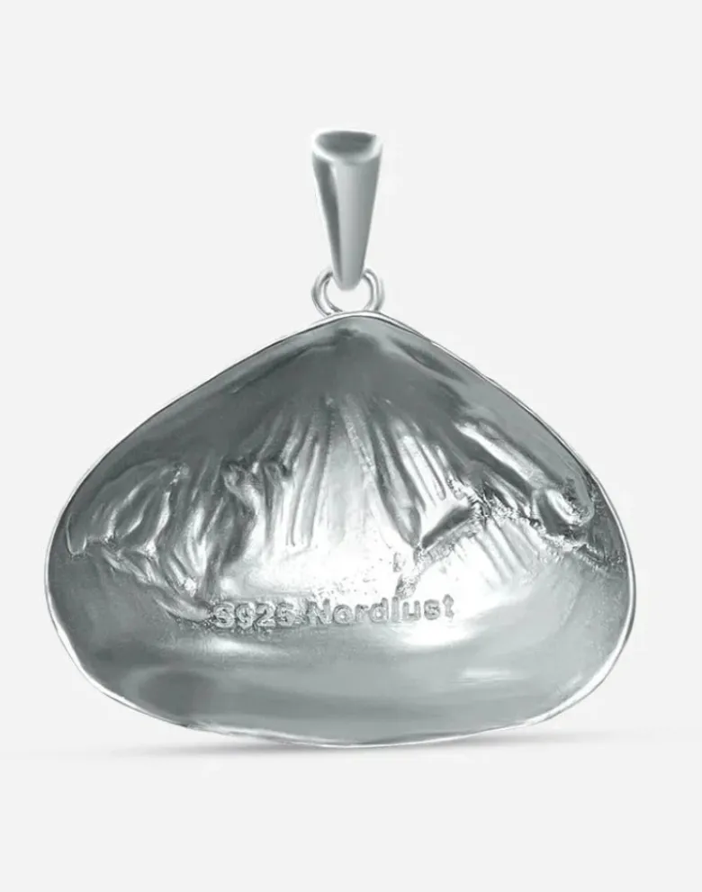 Anhänger Klaffmuschel, Silber und Gold