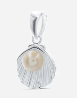 Anhänger Muschel mit Perle, Silber und Gold - silber nicht lieferbar