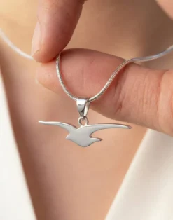 Anhänger Möwe, Silber und Gold