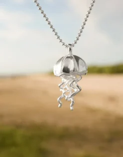 Anhänger Qualle, Silber und Gold - Silber ausverkauft