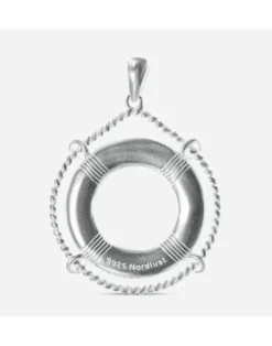 Anhänger Rettungsring, Silber und Gold