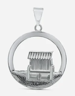 Anhänger Strandkorb Rund, Silber und Gold