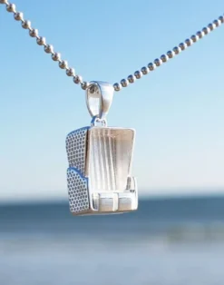 Anhänger Strandkorb, Silber und Gold