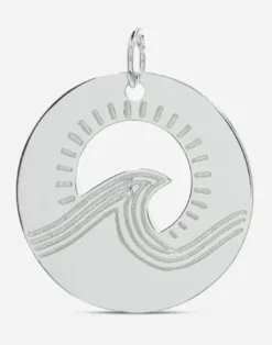 Anhänger Welle Rund, Silber und Gold