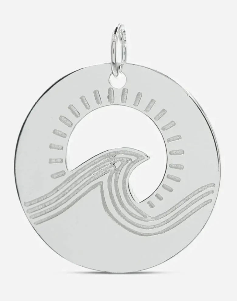 Anhänger Welle Rund, Silber und Gold