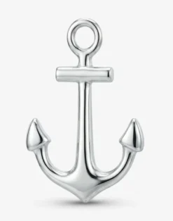 Anker-Anhänger (1x) für Creolen-Ohrring, Silber und Gold