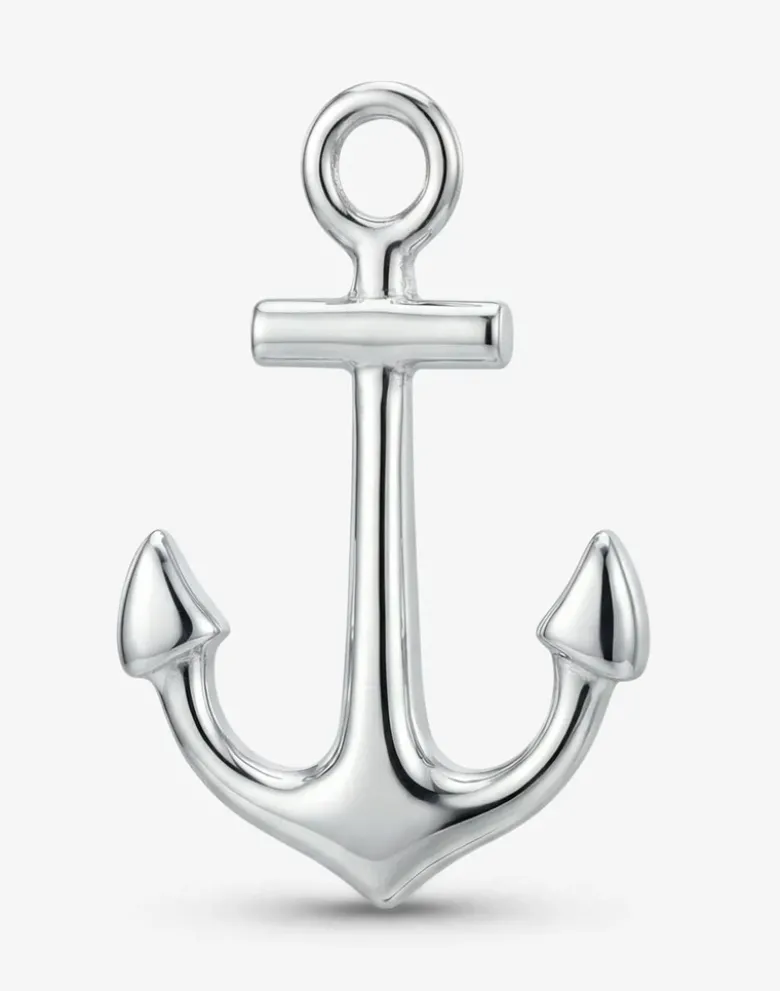 Anker-Anhänger (1x) für Creolen-Ohrring, Silber und Gold
