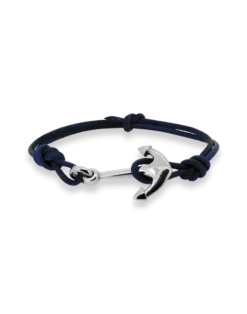 Armband aus Leder mit Anker in 3 Farben