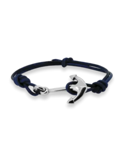 Armband aus Leder mit Anker in 3 Farben