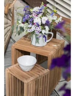 Beistelltische 3er Set aus Teakholz