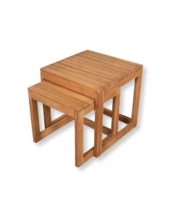 Beistelltische Hohwacht 2er Set aus Teakholz