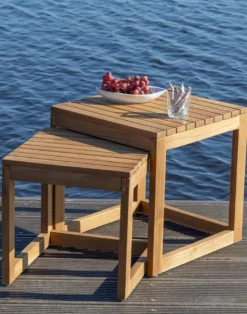Beistelltische Hohwacht 2er Set aus Teakholz