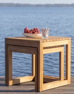 Beistelltische Hohwacht 2er Set aus Teakholz