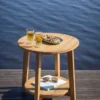 Beistelltisch Pinnau aus Teakholz rund, 50 cm