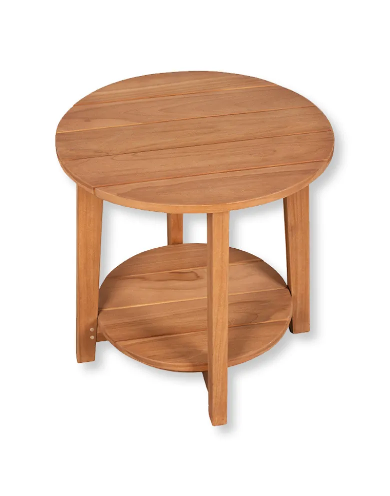 Beistelltisch Pinnau aus Teakholz rund, 50 cm
