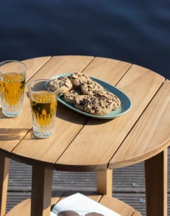 Beistelltisch Pinnau aus Teakholz rund, 50 cm