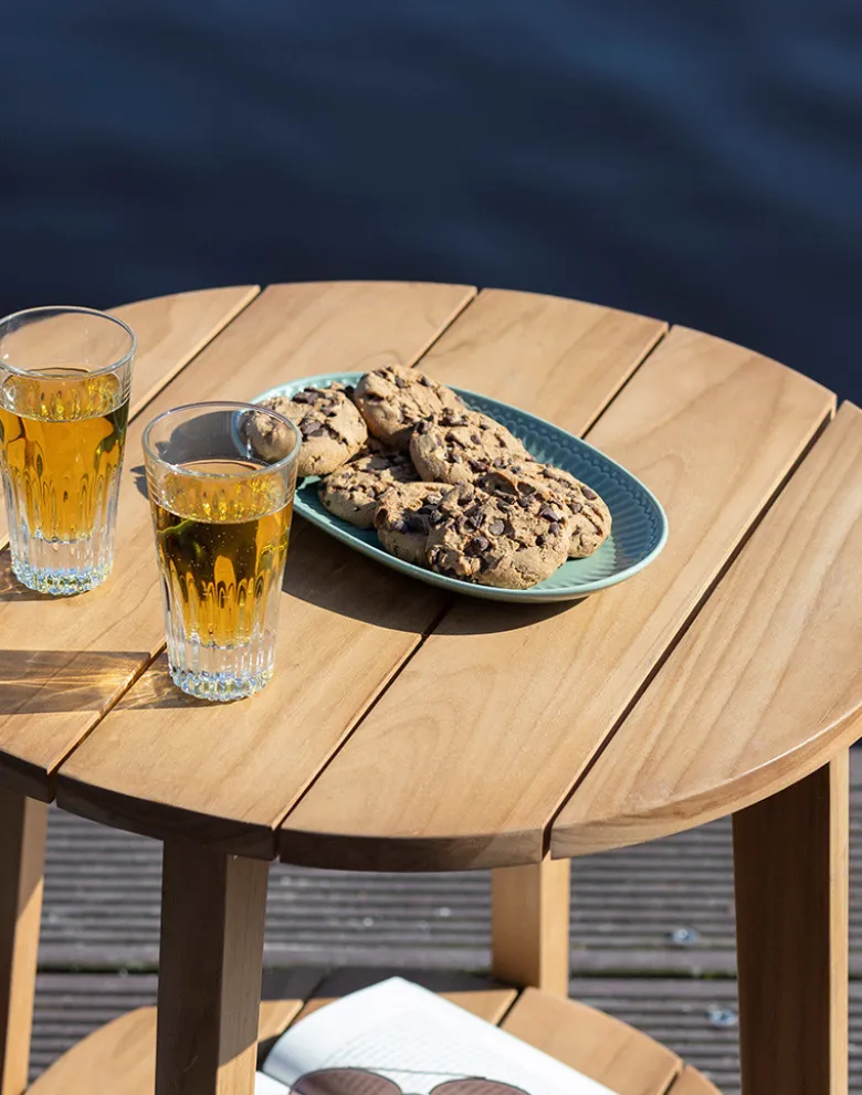 Beistelltisch Pinnau aus Teakholz rund, 50 cm