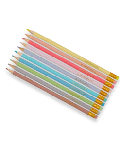 Buntstifte mit Radiergummi - Pastell Farben