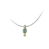 Collier "Estelle" 925-er Silber mit Aquamarin und Perle