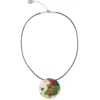 Collier: "Kreise in einem Kreis" mit Lederband - nach Wassily Kandinsky