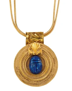 Collier "Sonnenrad mit Lapislazuli-Skarabäus"/Petra Waszak