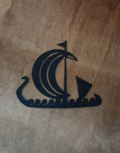 Deko-Wandbild "Wikingerboot" aus Metall