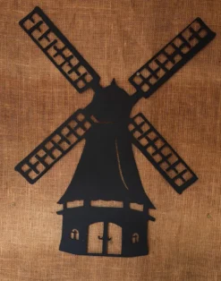 Deko-Wandbild "Windmühle" aus Metall