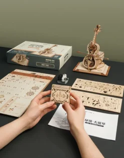 3-D-Holzpuzzle: Cello mit Klang
