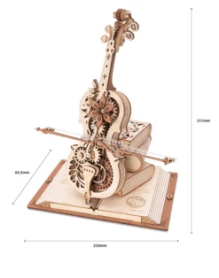 3-D-Holzpuzzle: Cello mit Klang