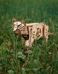 3-D-Holzpuzzle Mechanische Katze