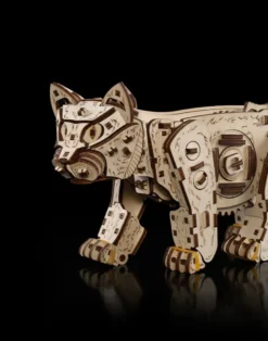 3-D-Holzpuzzle Mechanische Katze