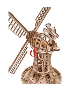 3-D-Holzpuzzle: Mechanische Windmühle