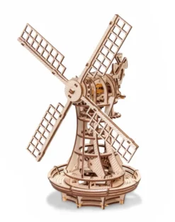 3-D-Holzpuzzle: Mechanische Windmühle