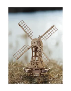 3-D-Holzpuzzle: Mechanische Windmühle
