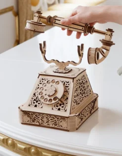 3-D-Holzpuzzle Retro-Telefon