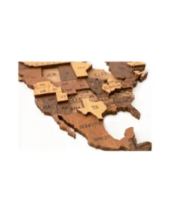 3-D-Holzpuzzle-Set: Weltkarte mit 288 Flaggen-Pins