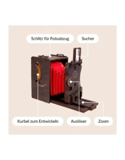 3-D-Holzpuzzle Sofortbildkamera inkl. Fujifilm Instax (10 Aufnahmen)
