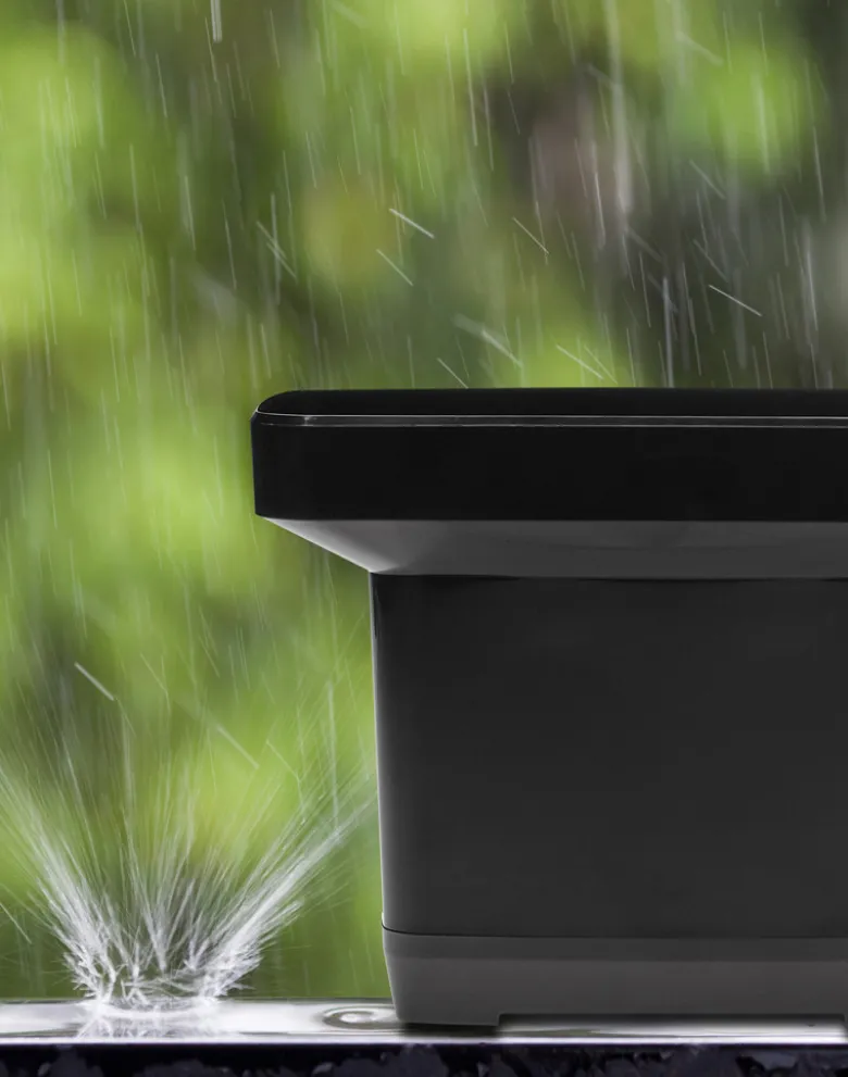 Digitaler Funk-Regenmesser für Niederschlagsmengen und Temperaturen