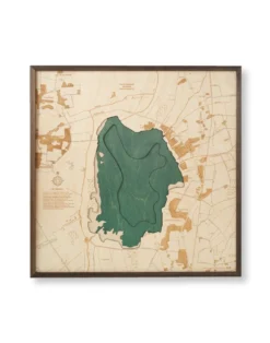 3-D-Wandkarte "Dümmer See" aus Holz, Größe L