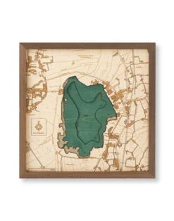 3-D-Wandkarte "Dümmer See" aus Holz, Größe S