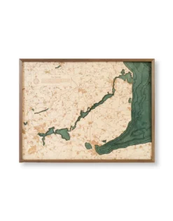 3-D-Wandkarte "Schlei" aus Holz, Größe L