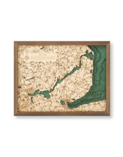 3-D-Wandkarte "Schlei" aus Holz, Größe S