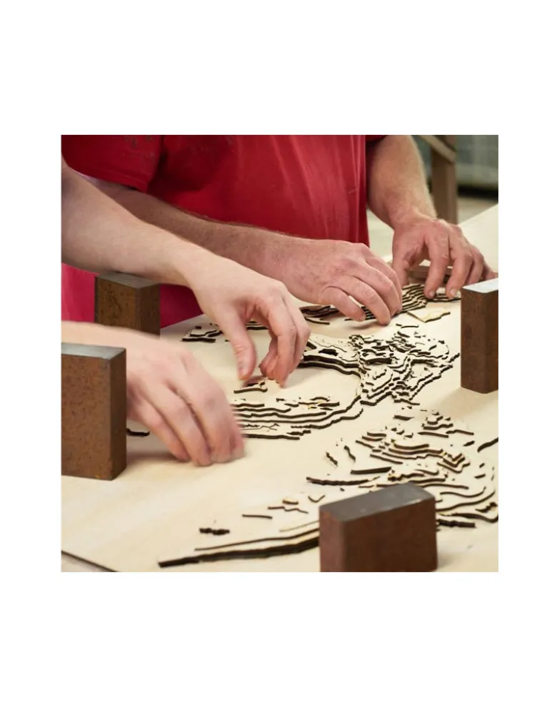 3-D-Wandkarte "Sylt" aus Holz, Größe XL