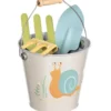 Eimer "Schnecke" mit Gartenwerkzeug