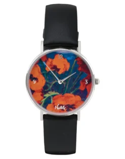 Emil Nolde: Künstler-Armbanduhr "Großer Mohn" (rot, rot, rot)
